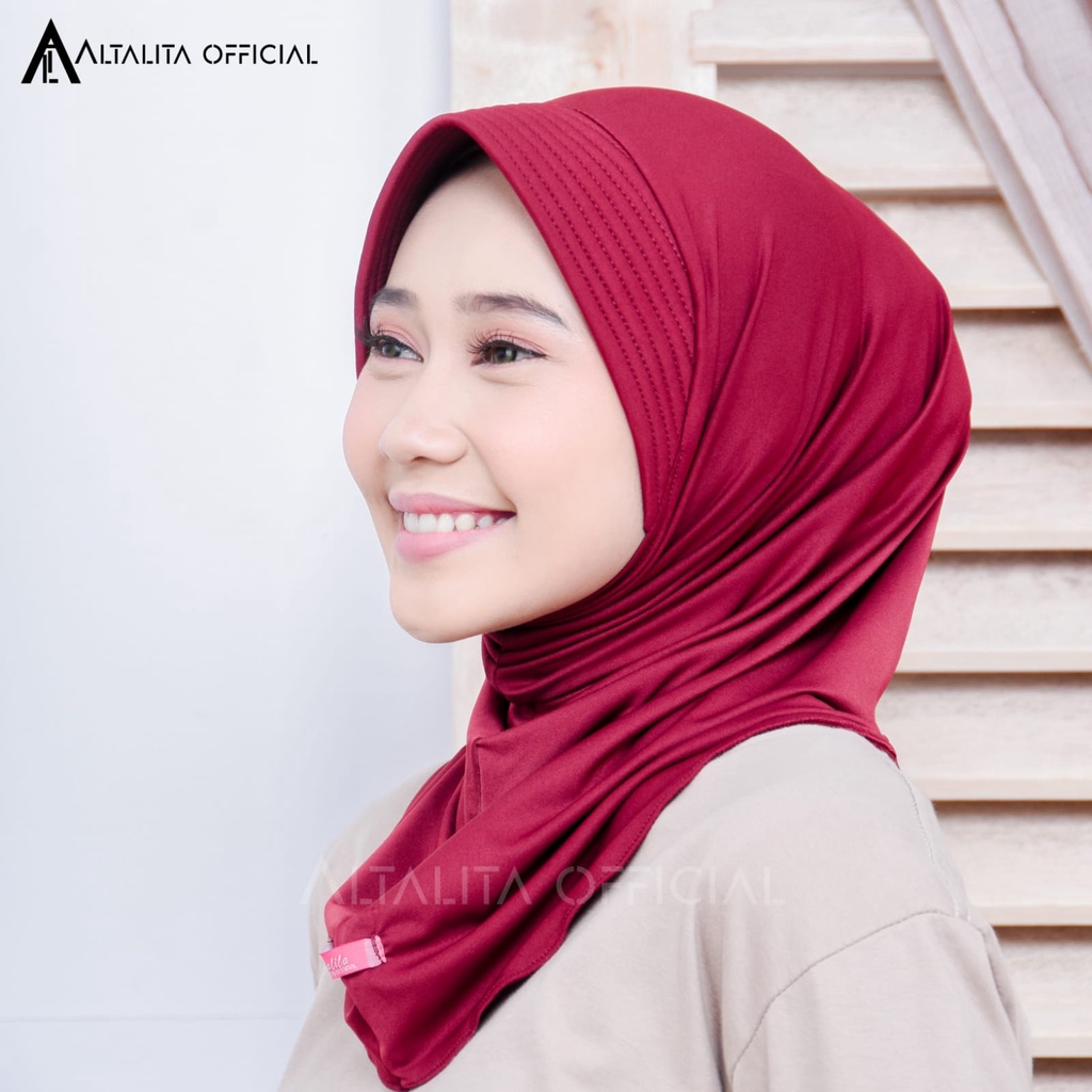 Altalita - Hijab Instan Nadira Sport Bergo Instant Sporty Jersey Spandek Premium pet Antem Olahraga Volly Senam High Quality