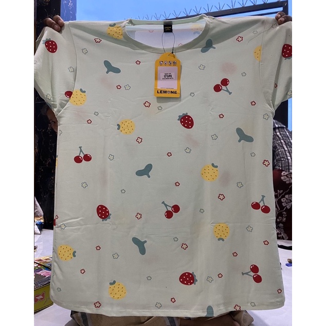 kaos cewek bahan baby terry merk lemone ori || kaos cewek merk lemone