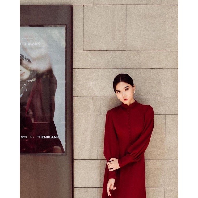 thenblank sarasvati dress isyana maroon size M