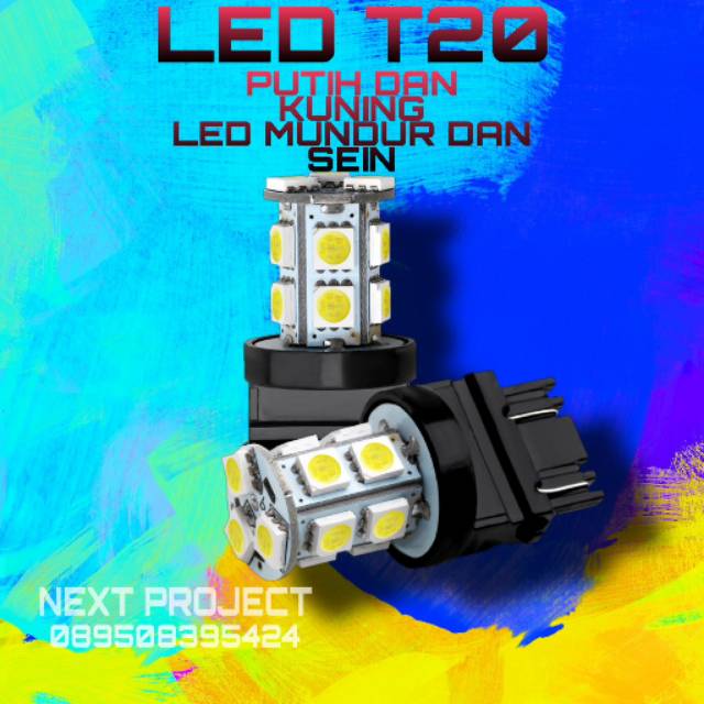 Lampu led t20 lampu mundur lampu sein t20 mobil