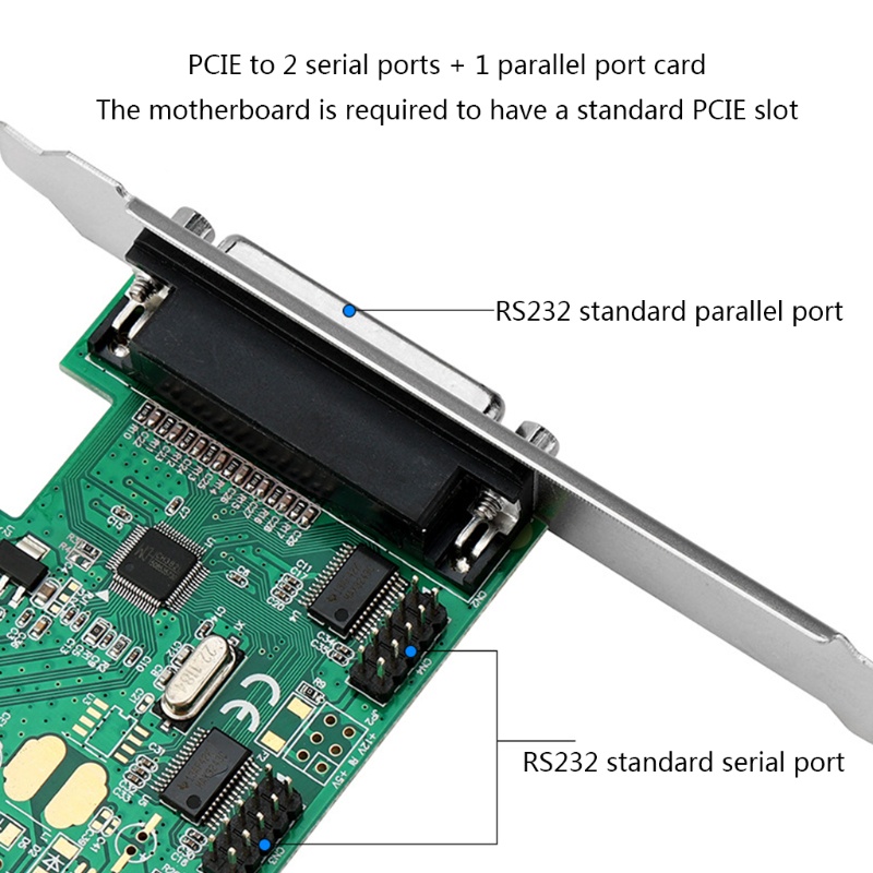 Konektor Port Serial btsg RS232 Paralel Kartu Ekspanding PCIE WCH382+Baffle