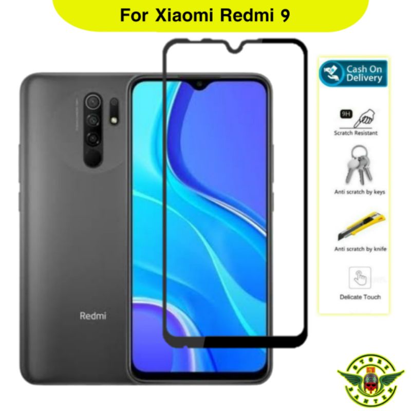 TG Xiaomi Redmi 9 Tempered Glass - Gorila Glass. Anti Gores Tg Mi9 Ful Lem Presisi Full Layar