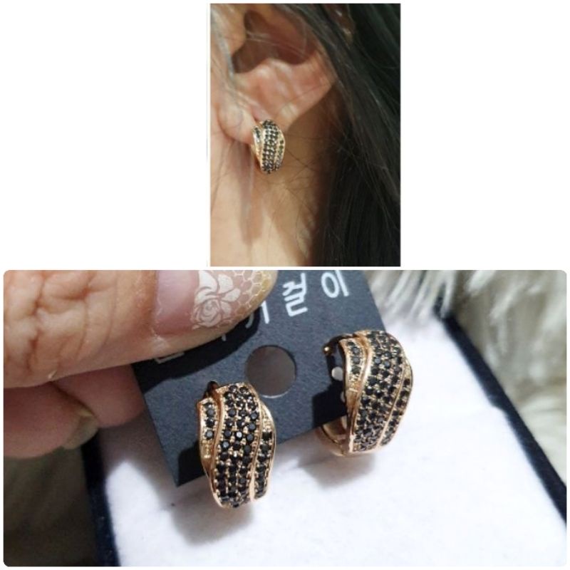 Anting Silver925 Perak Premium Quality Mata kilau Anti Karat anti alergi anting premium As92