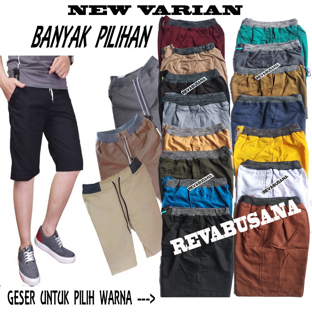 CELANA PENDEK PRIA JOVA RIB KATUN TWILL