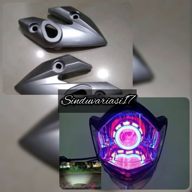 SATU SET LAMPU DEPAN VIXION OLD PROJI DAN KUPINGAN SEIN DEPAN VIXION OLD