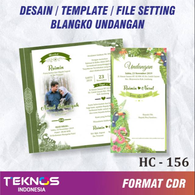 TEMPLATE UNDANGAN PERNIKAHAN - DESAIN UNDANGAN BLANKO HC 156