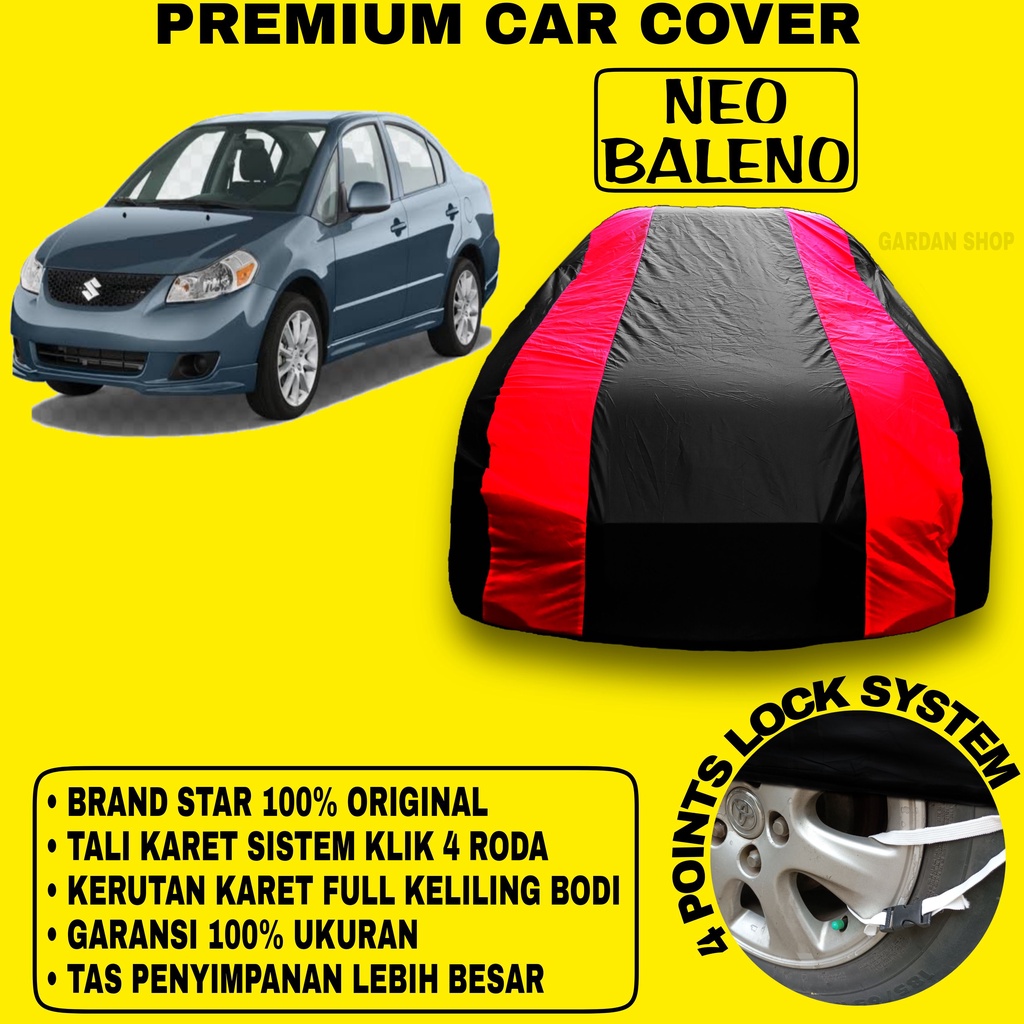 Body Cover NEO BALENO Sarung MERAH Penutup Pelindung Bodi Mobil Suzuki Baleno Waterproof PREMIUM