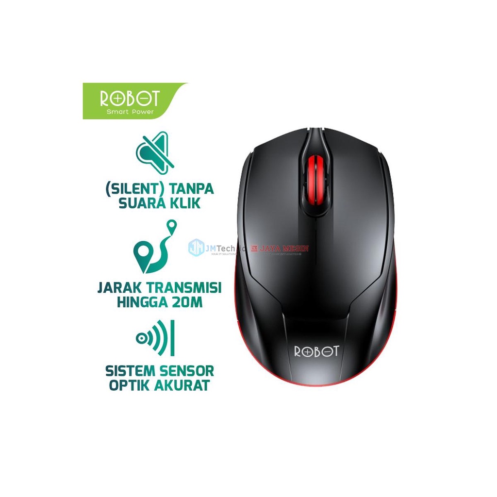 WIRELESS OPTICAL MOUSE ROBOT M310 ORIGINAL GARANSI RESMI 1 TAHUN