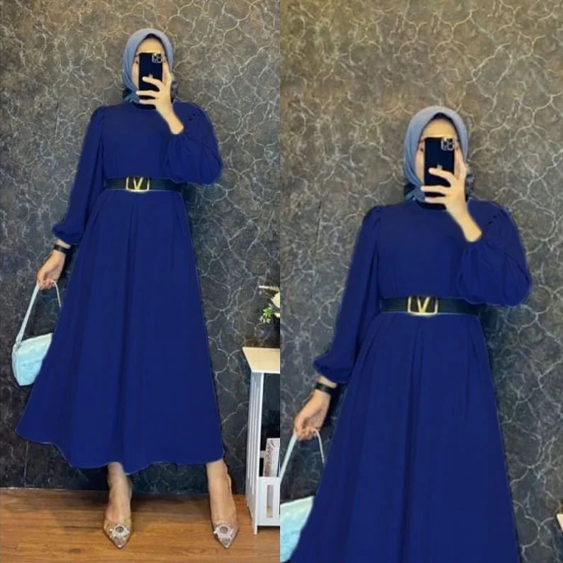 CAMILA MIDI DRESS MC KAIN CRINKLE AIRFLOW FREE BELT LD 110 CM PB 130 CM Midi BAJU  GAMIS WANITA TERBARU MIDI DRESS WANITA KEKINIAN SIMPLE DAN ELEGAN 2022