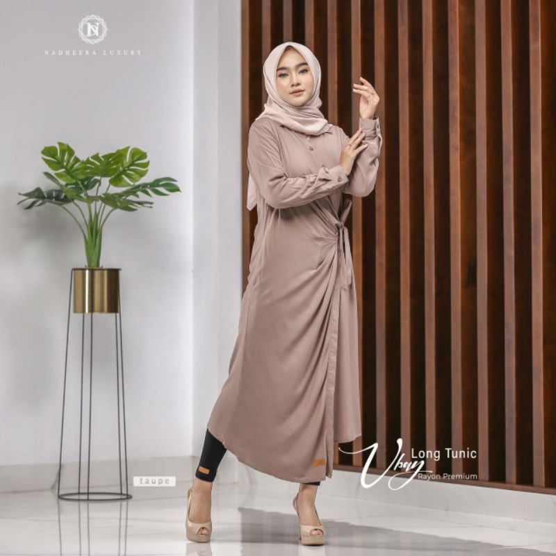 UBAY LONG TUNIK BY NADHEERA LUXURY/TUNIK MUSLIM/TUNIK PANJANG/TUNIK KEKINIAN