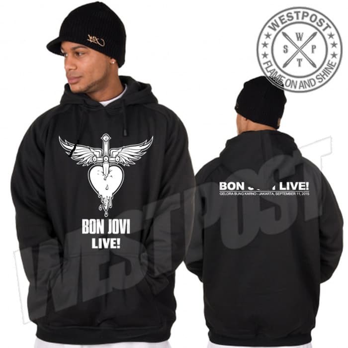 JAKET HOODIE SWEATER BON JOVI LIVE JAKARTA 2015
