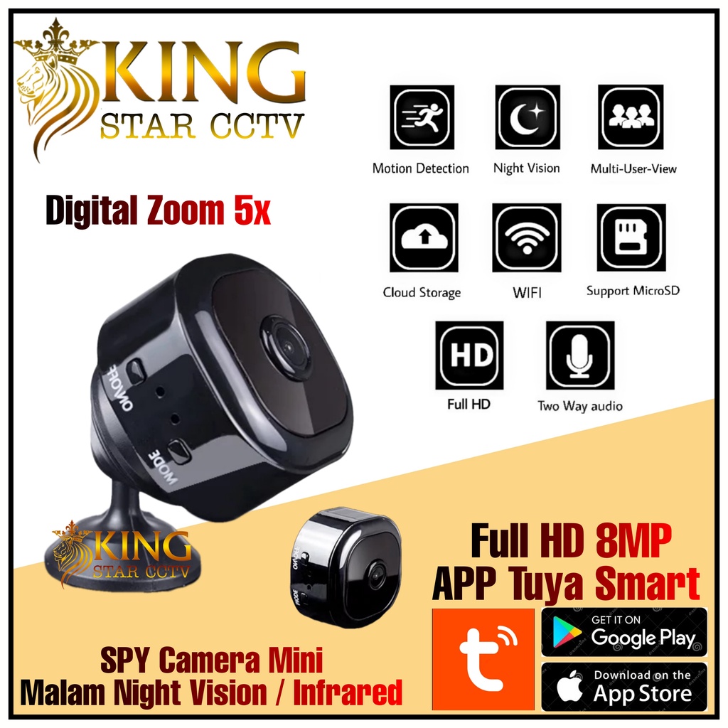 CCTV Mini Camera Tuya Smart Camera Wifi Hd 1080P Micro Kamera Kecil Smart Ip Kamera Cctv Spy Camera