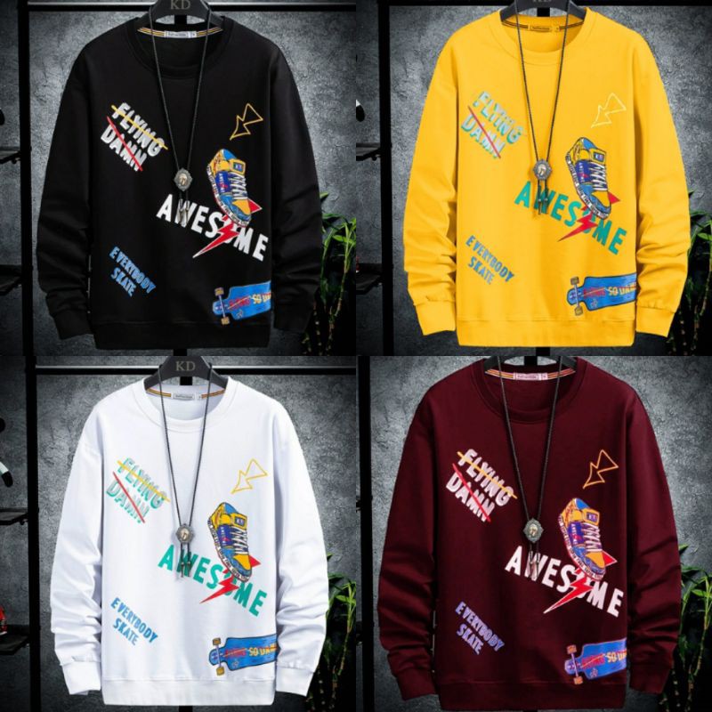 sweater pria awesome 4 warna (cs)