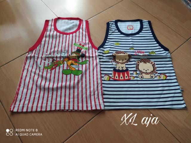 Singlet anak bahan kaos Adem  (3 - 5 tahun )