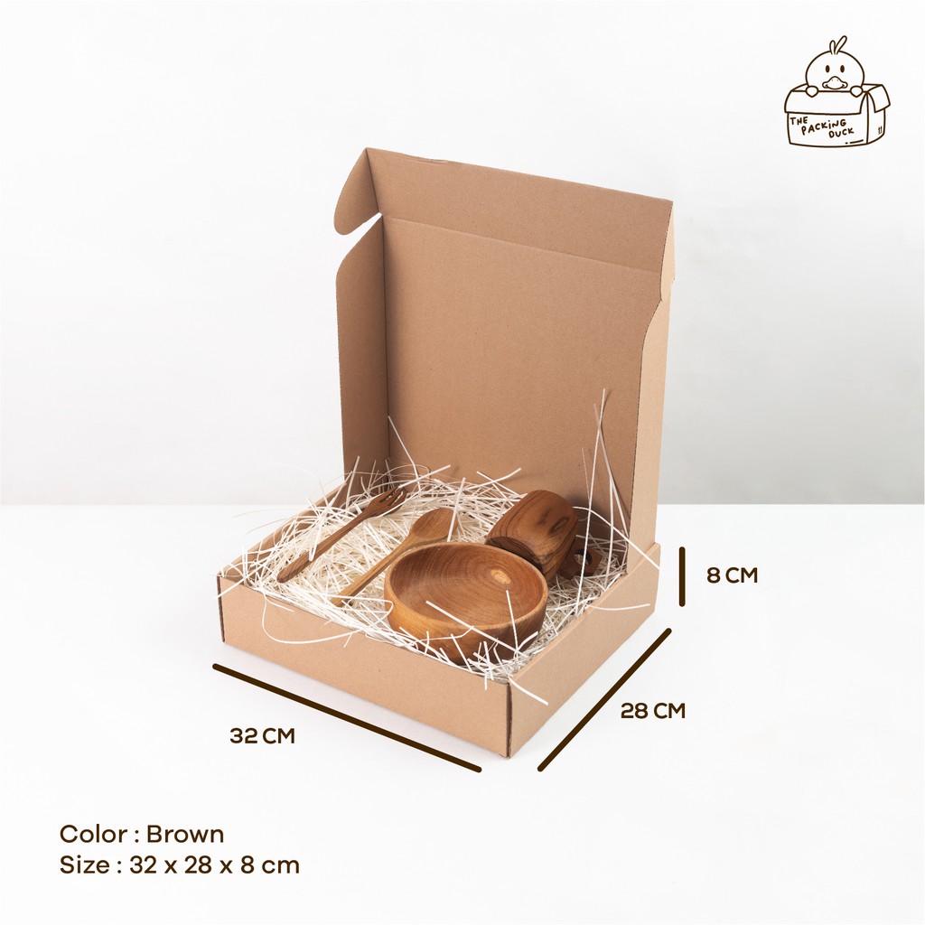 Box Packaging Kardus Premium (32 x 28 x 8 cm) / Kotak Packaging Baju / Kotak Hampers / Dus Premium