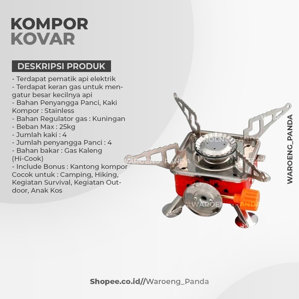 Kompor kotak camping portable /Kovar/ kompor camping