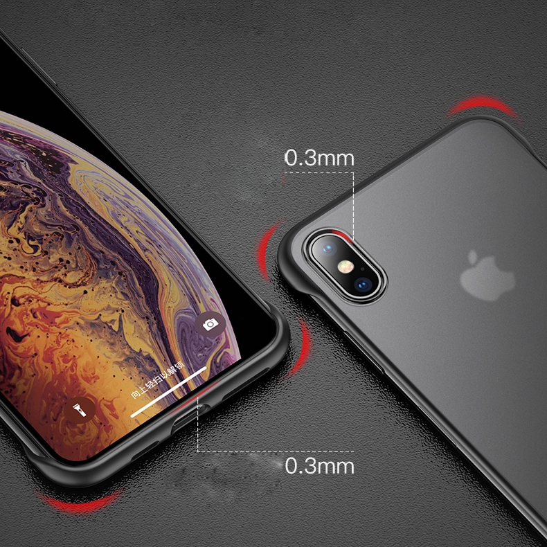 Most Popular Frameless iphone Case,No Border Matte 6s 7 8 Plus XR XS MAX Ultra-thin Clear Cover+Ring