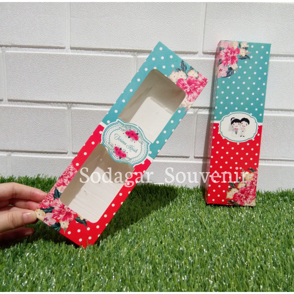 Box Souvenir Centong Motif 50 Pcs / Kemasan Souvenir Box