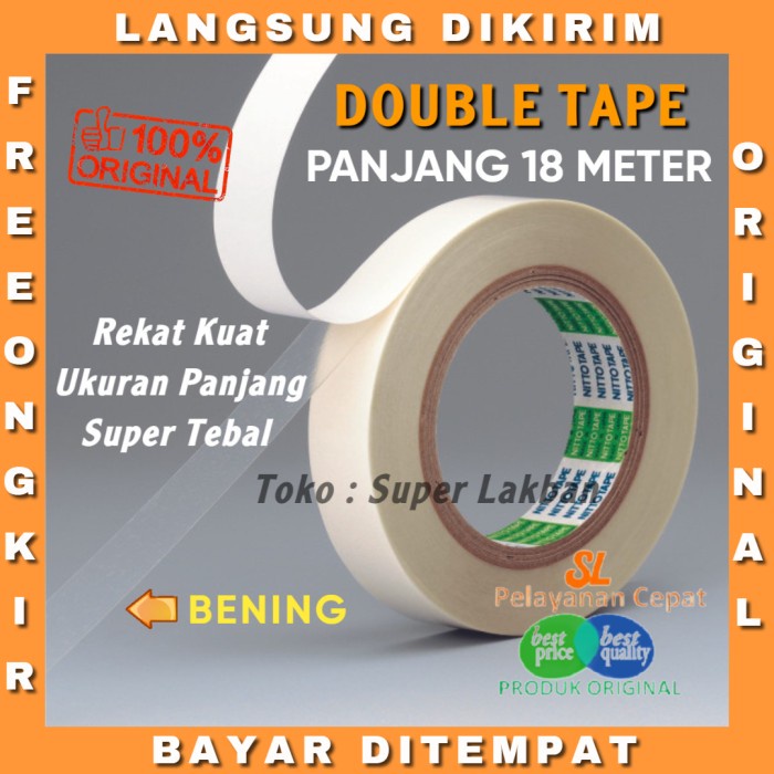 

Hot Sale Double Tape Nitto 1 Inch X 20 Yard Lem Special Rubber Adhesive Premium Sale!!!