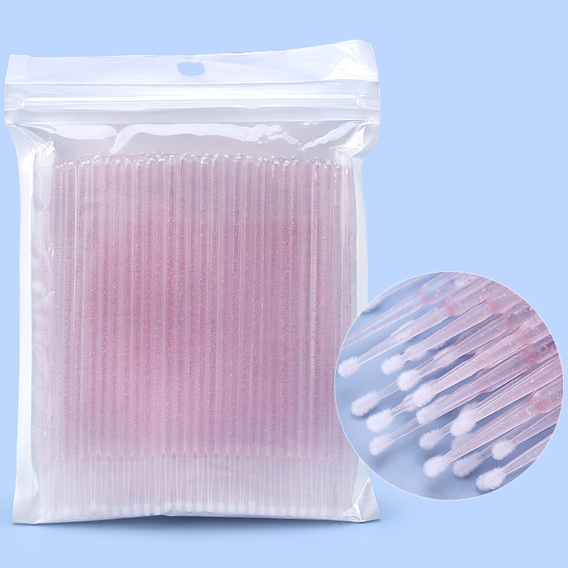 80pcs / Set Brush Micro Sekali Pakai Untuk Membersihkan Bulu Mata Extension