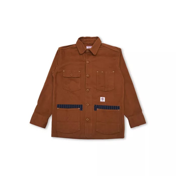 AGATE BROWN CHORE JACKET TWILL SLUB WABASH PATCH