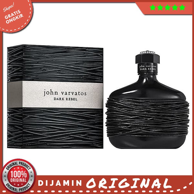 Parfum Original John Varvatos Dark Rebel Edt 125Ml Pria Laki Laki Asli Ori Wangi Tahan Lama