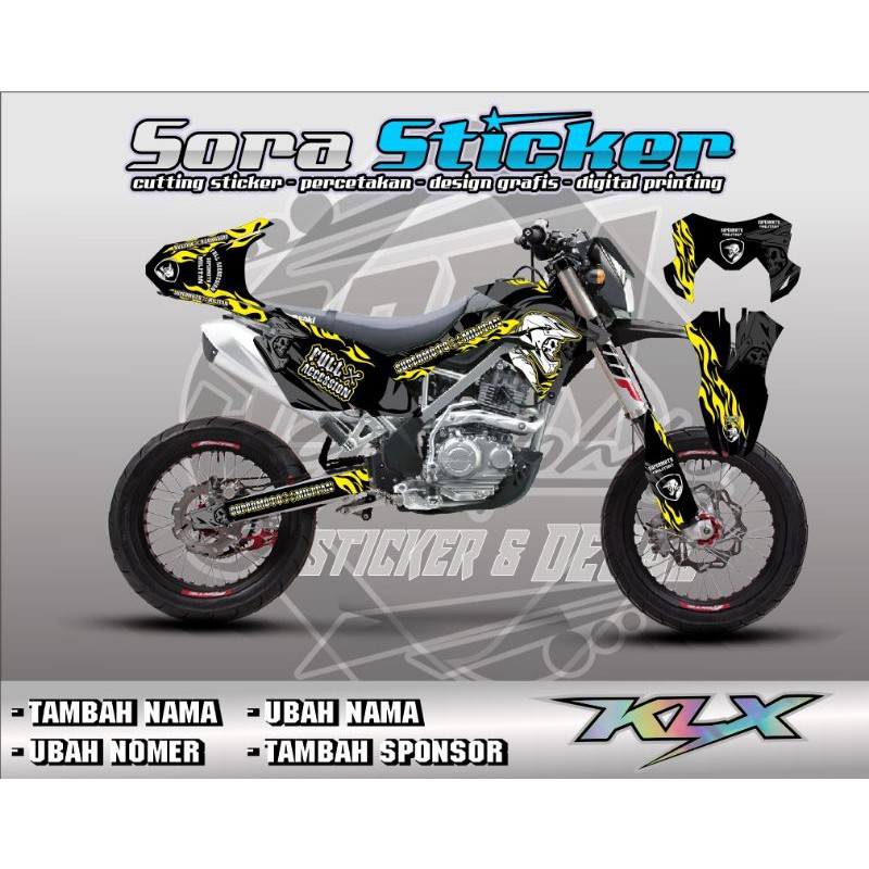 Decal stiker Honda CRF militan x supermoto / decal sticker crf kuning / trail / cross / supermoto