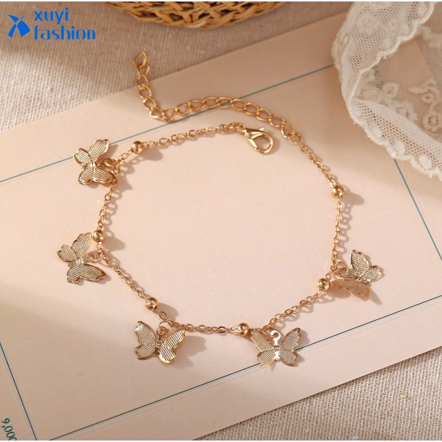 Kalung Gelang Kaki Wanita KUPU 05 Korea Fashion Aksesoris Perhiasan Cewe Women Anklet Butterfly