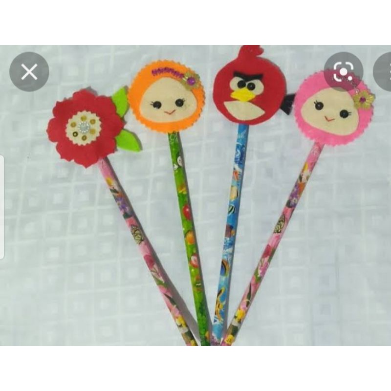 

pensil hias flanel karakter
