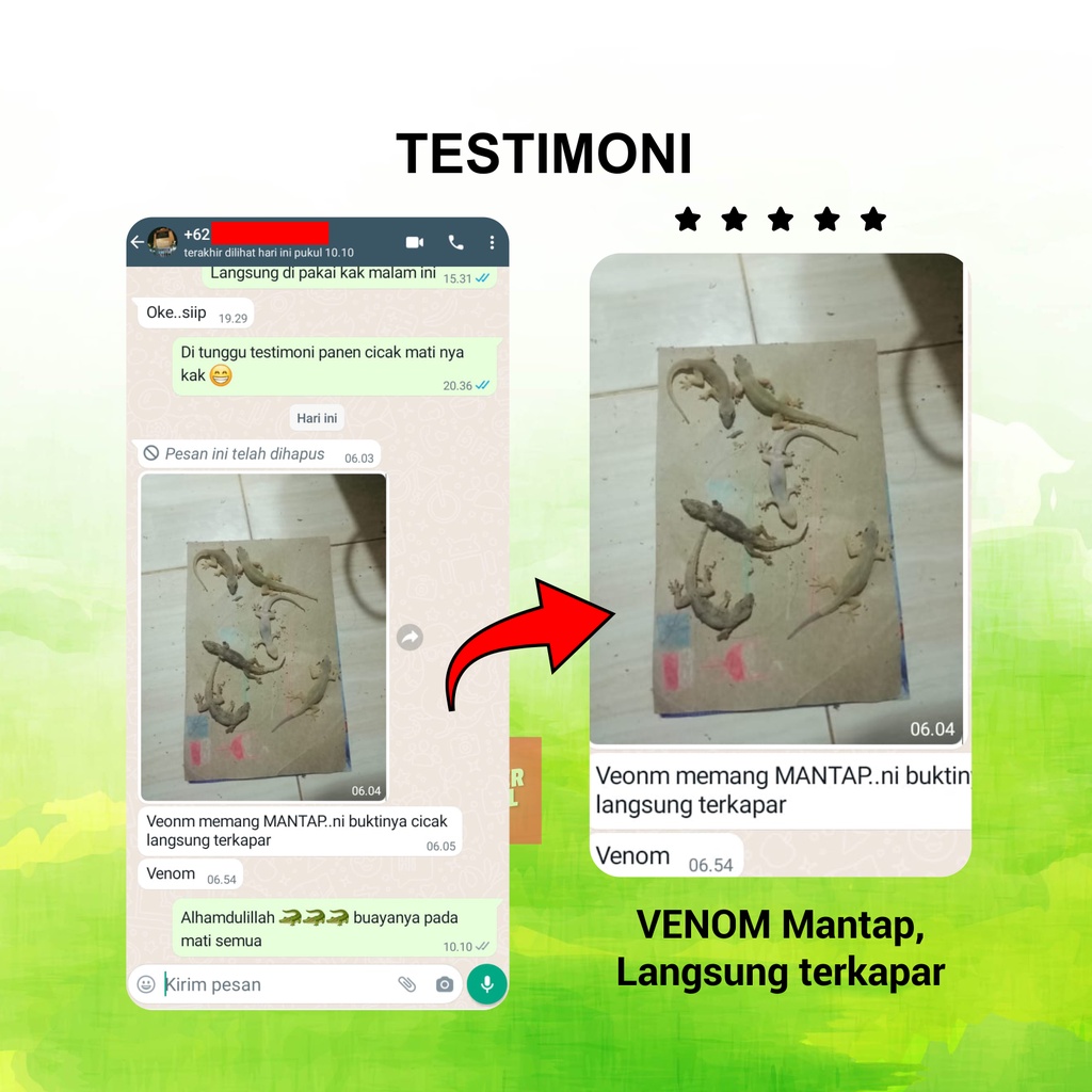 VENOM ANTI RACUN CICAK - Matikan Cicak Tokek Kecoa Dalam Sekejap, Basmi Cicak Yang Mengganggu, Rumah Bebas Cicak, Bersih Dari Kotorannya &amp; Najis, 100% Original