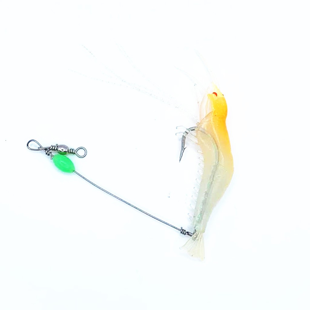 SYFishing 5Pcs Soft Shrimp Umpan Pancing 8cm 6g Swimbait Fishing Lure Ikan Bass Wobbler Kail Memancing Tackle