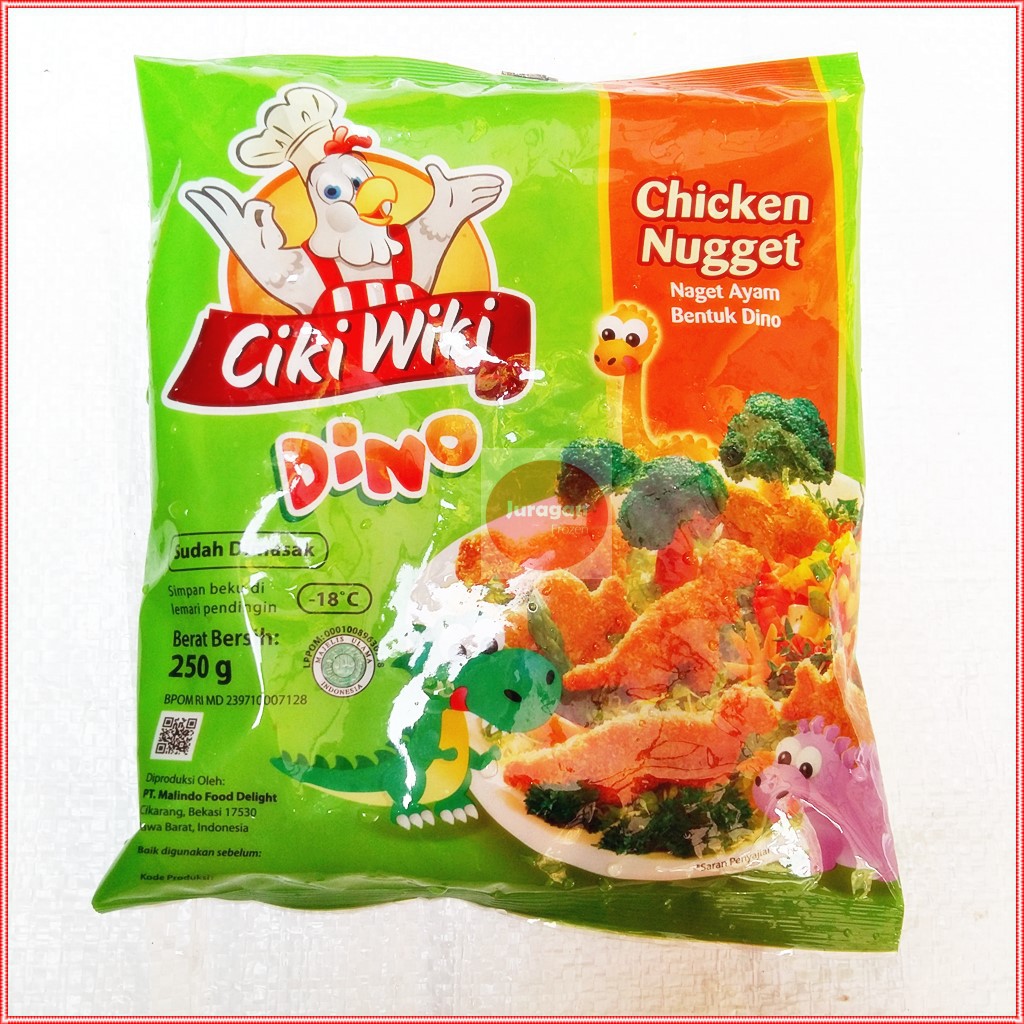 

NUGET DINO CIKI WIKI 250GR NUGGET AYAM FROZEN FOOD