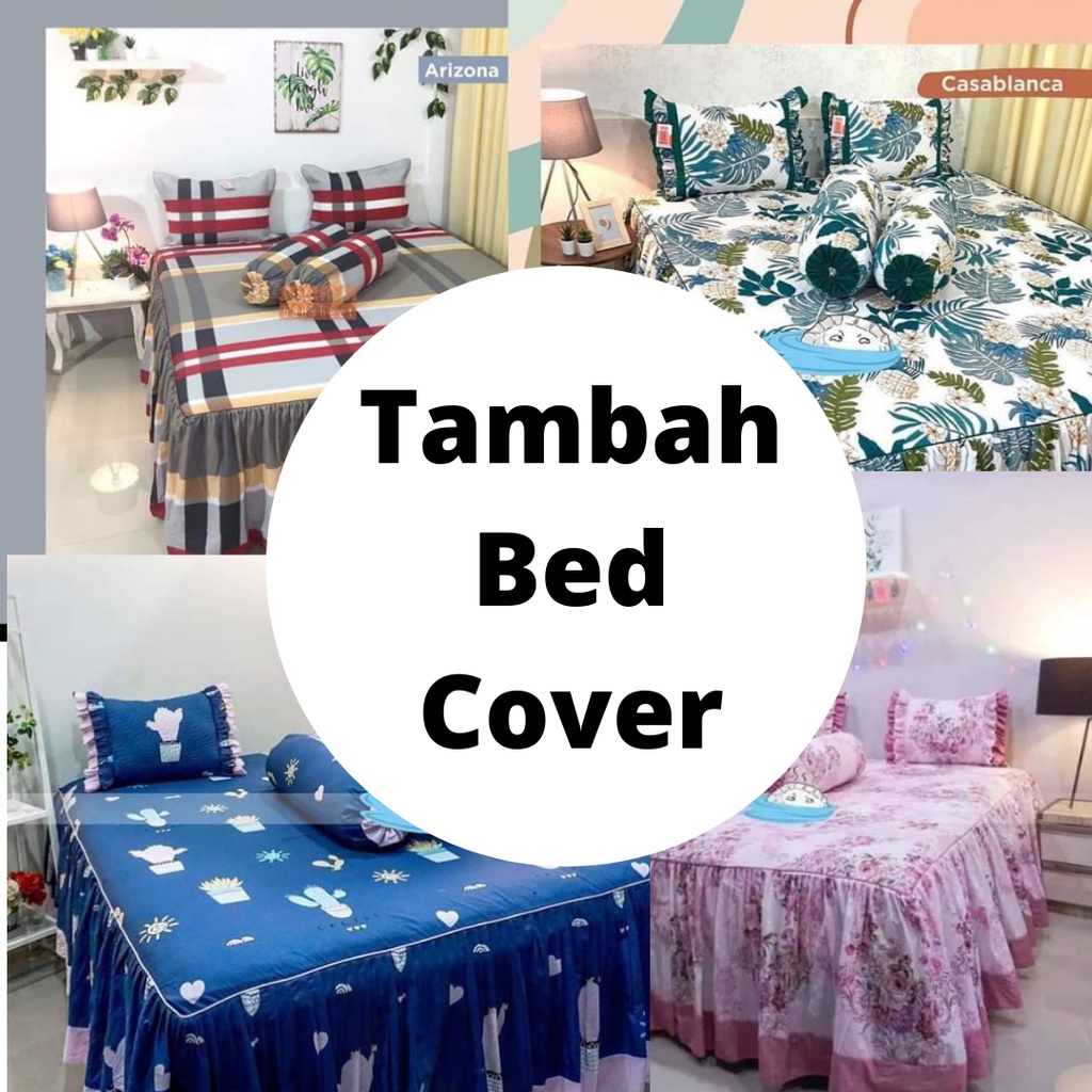 Tambah Bed Cover untuk Sprei Rumbai