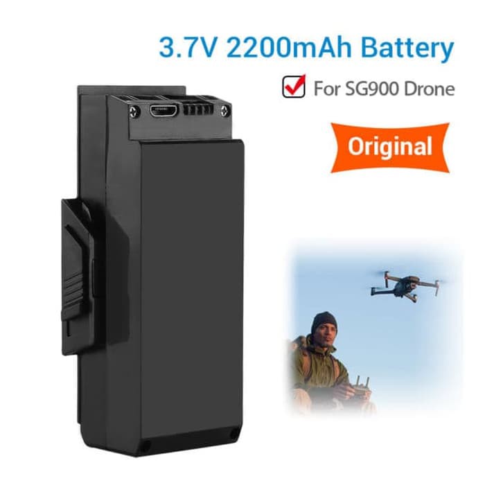 Baterai Drone 3.7V 2200mAh untuk SG900 Series - Batre Pengganti dengan Kabel Micro USB