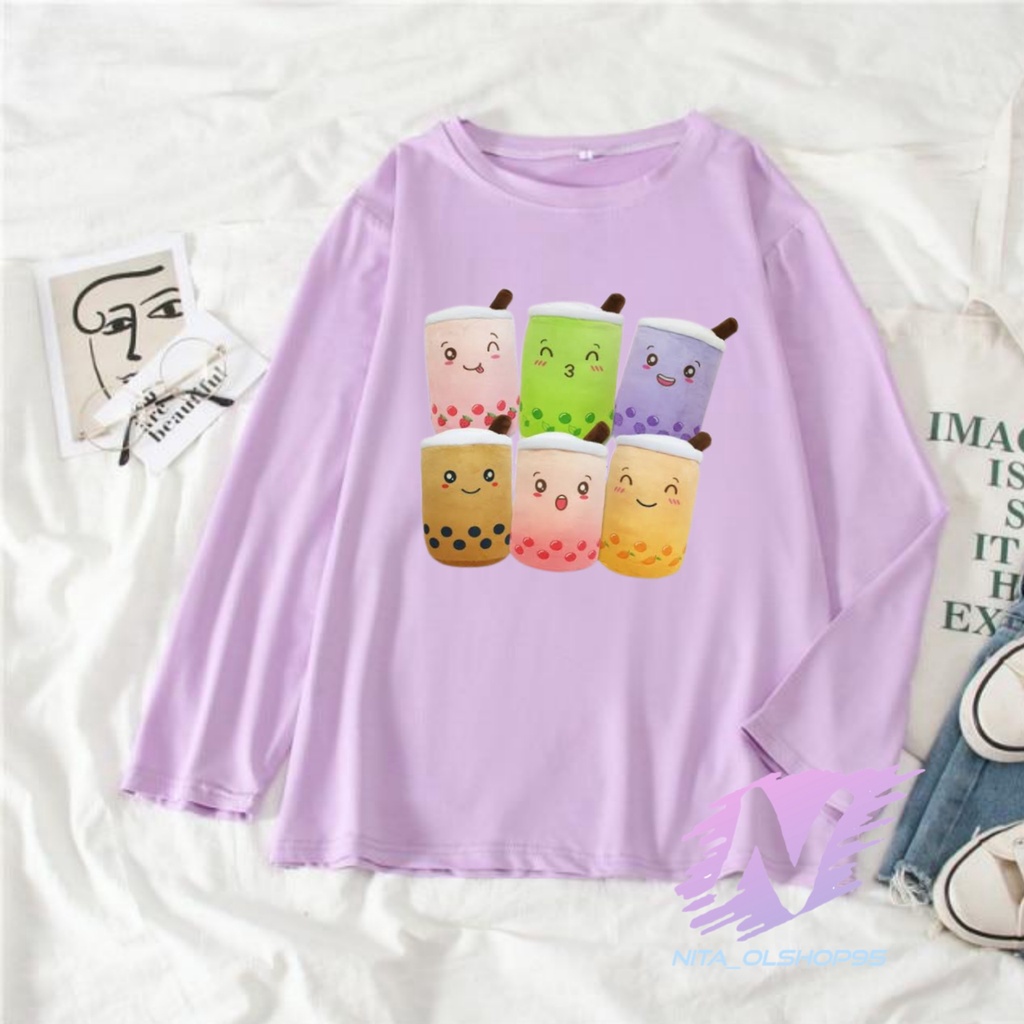 kaos boneka boba anak lengan panjang