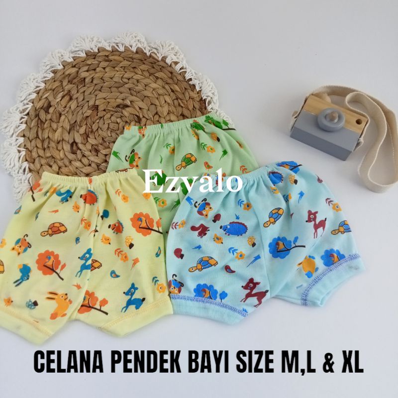 celana pendek bayi 0-2 tahun /3pcs