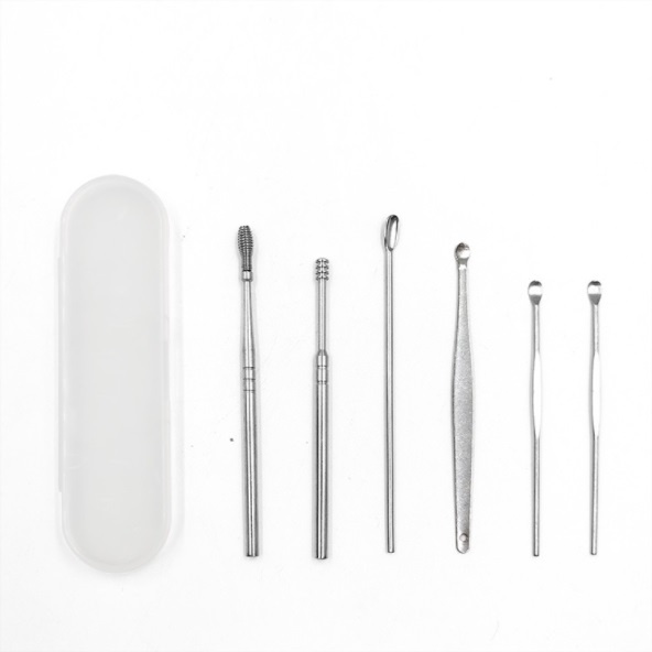 Alat Pembersih Telinga Set Isi 6 Stainless / Korek Kuping PR0217