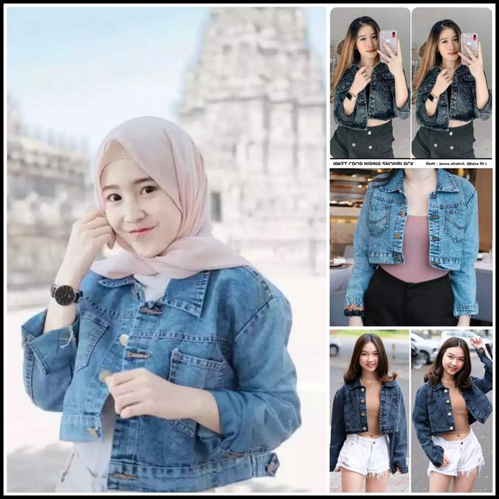 Jaket Jeans Wanita Jaket Levis/Denim Wanita Jaket Crop Cewek