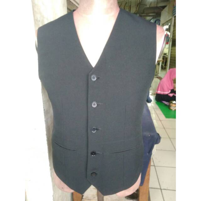 rompi vest import hitam rompi black vest hitam fashion pria