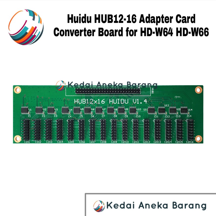 HUB Adapter Converter Card Board Huidu HUB12-16 for HD-W64 HD-W66 Panel Modul LED Running Text