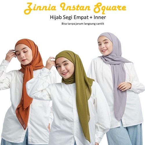 Segiempat Inner 2in1/ Hijab Instan/ Hijab Segiempat Inner/ Kerudung Instan/Jilbab Inner