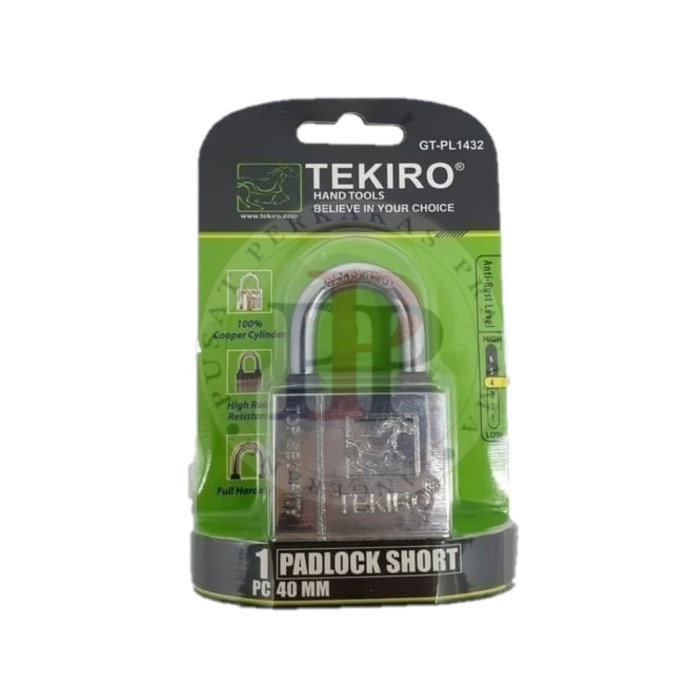 Tekiro gembok pendek 40 mm / gembok rumah / kunci gembok
