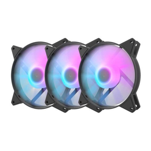 aigo darkFlash C6 3IN1 C6MS RGB LED 12CM Case Fan / Fan Case isi 3pcs - BLACK