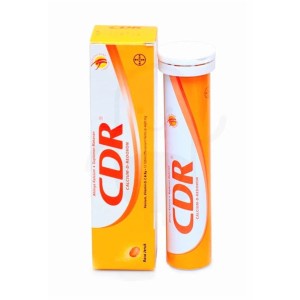 CDR Tube Isi 15 Tablet - Suplemen Kalsium Vitamin C Vitamin D Tulang Effervescent Calcium