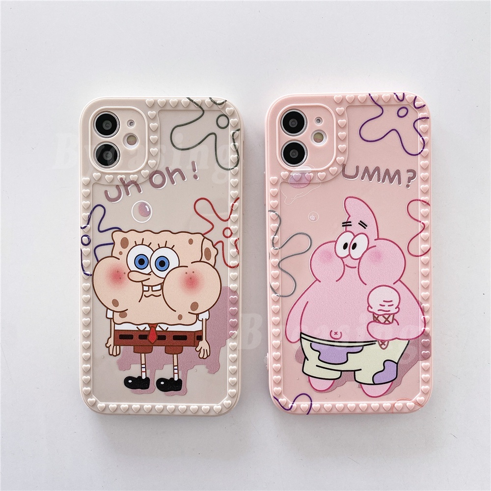 Cute Cartoon Silicone Case for VIVO Y21 Y21S Y33S Y20s Y12S Y20 Vivo Y11 Y12 Y17 Y19 Y91C Y93 Y95 Y30 Y50 Y85 V9 Y83 Y66 Y67 S1 V11i S1 Pro Y51A Y53S V21e V20 Fashion SpongeBob Patrick Star Pattern Soft TPU Back Cover BY