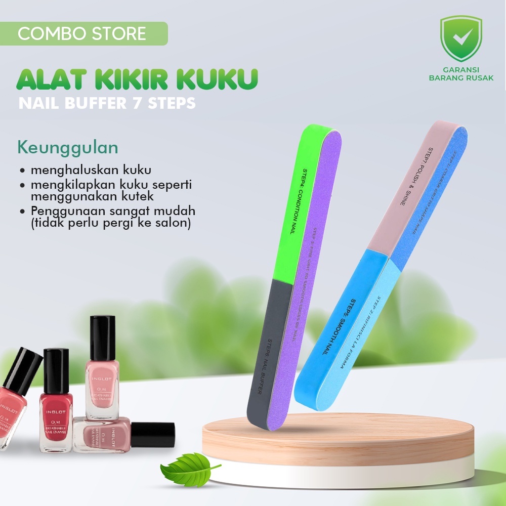 Alat Kikir Kuku Nail Buffer 7 Step Amplas Kuku Manicure Pedicure