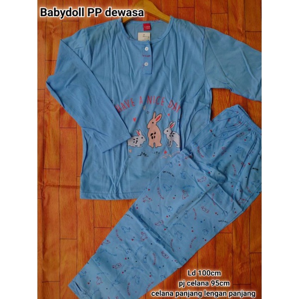Babydoll lengan panjang dewasa