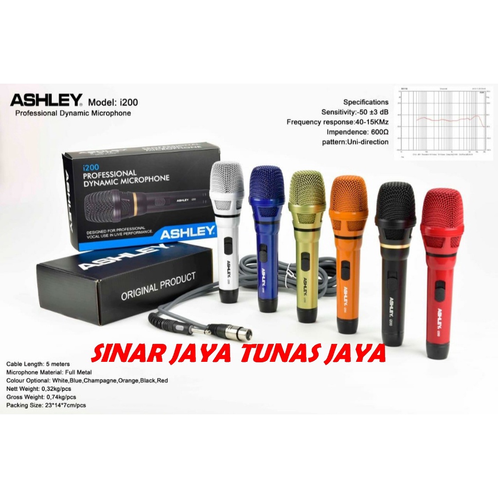 Microphone Kabel ASHLEY i200 ORIGINAL / ASHLEY i200 ORIGINAL ASHLEY I200 ORANGE