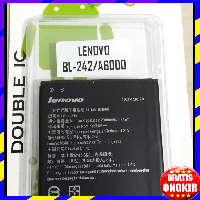 ACC BTR ORIGINAL BATERAI LENOVO A6600+ A6600 PLUS