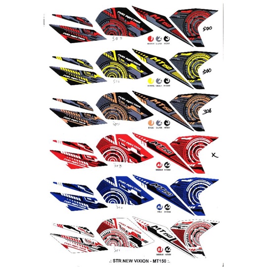 Sticker Stiker Striping VIXION NVL TRANSFORMER/ROBOT (STR)